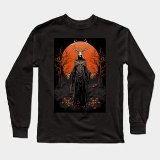 High Priestess Druidic Witch - Gothic Design Long Sleeve T-Shirt